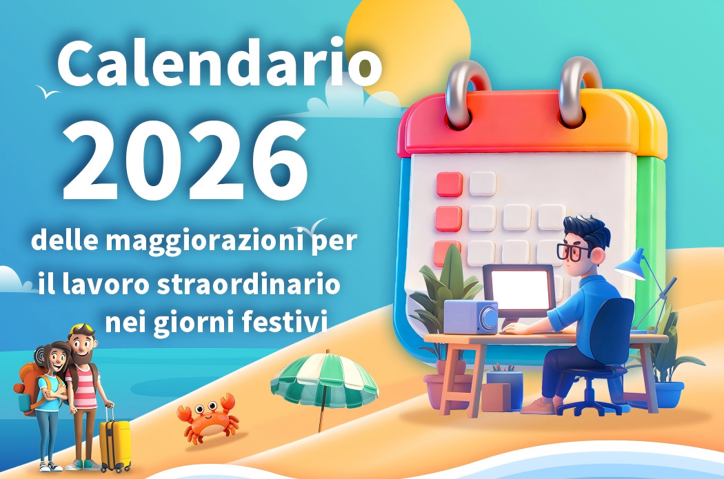 Calendario 2026 delle maggiorazioni per il lavoro straordinario nei giorni festivi statutari